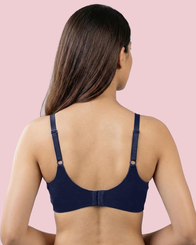 Image of Women's Cotton Padded Full Coverage Bonded Bra | Seamless T-Shirt Bra | Wire-Free | Breathable Cotton Fabric | Elastic-Free Bottom Band & Armholes | No Marks, No Digging | Pack of 1