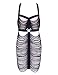 UONBOX Women's Sexy Low Open Back Fringed Strappy Tassel Bandage Dress for Night Party