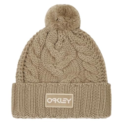 Bonnet Oakley Harper chaud femme avec pompon coloris galets taille unique