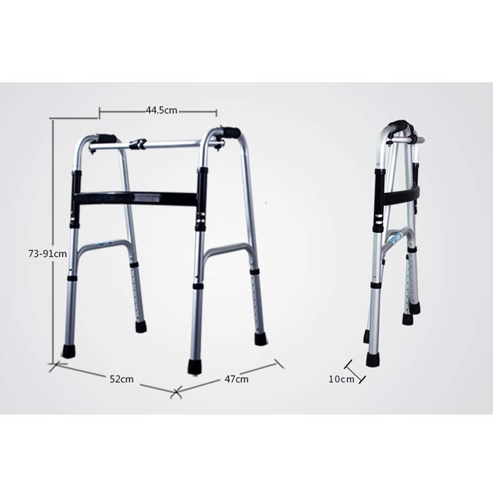 Cesta para caminar para personas mayores, andador, cesta para caminar para personas mayores, cesta plegable de aluminio para personas mayores con ruedas, andador liviano para perso