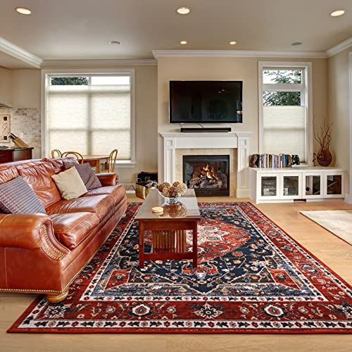 YJ.GWL Area Rug for Living Room, 4x6 Machine Washable Boho Rug for Bedroom, Low Pile Lightweight Thin Rugs Floral Vintage Distress Print Pattern Carpet for Dining Room, Red YJ.GWL Area Rug for Living Room, 4x6 Machine Washable Boho Rug for Bedroom, Low Pile Lightweight Thin Rugs Floral Vintage Distress Print Pattern Carpet for Dining Room, Red