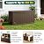 MAKE CHANGES Outdoor Storage Box, 98 Gallon Deck Box, Outdoor Storage Bench, Waterproof Resin Storage Bench with Lockable Lid, Patio Furniture Cushions & Garden Tools Storage, UV Resistant (Brown)