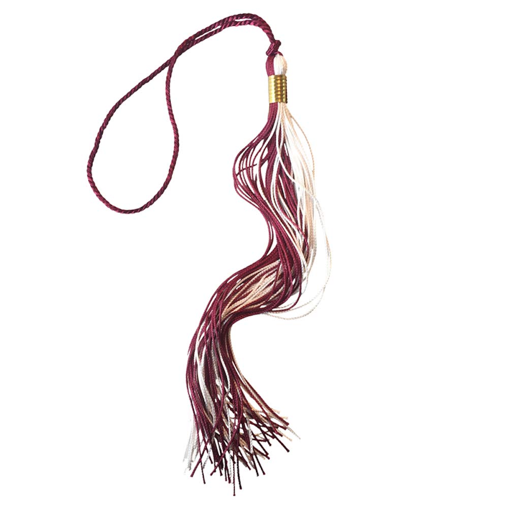 2026 Graduation Tassel With Signet Charm - Maroon & Gold 9-inch Tassel For Graduation Cap