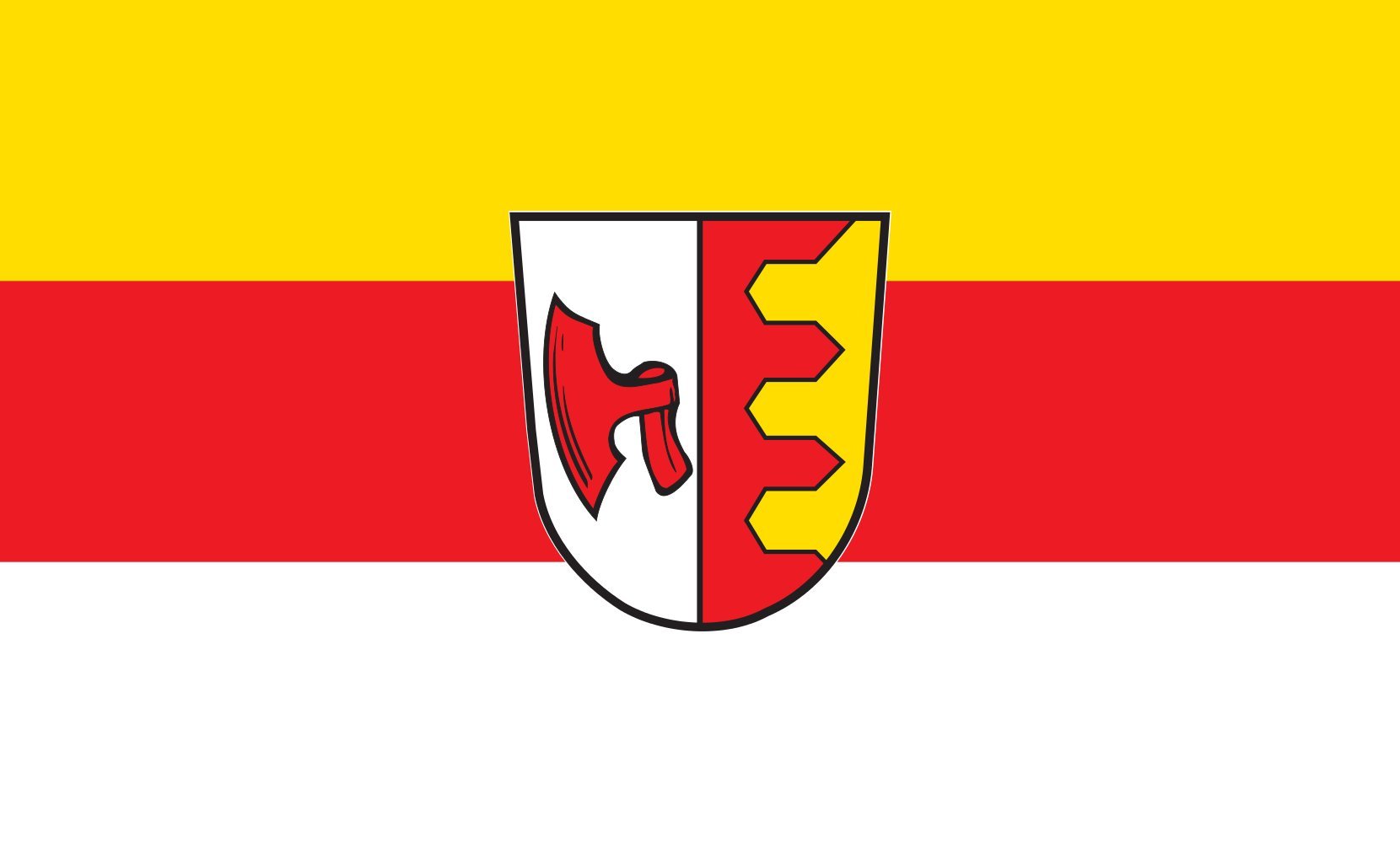 Drapeau paysage Hohenkammer de 1.35m² pour cérémonies et rassemblements