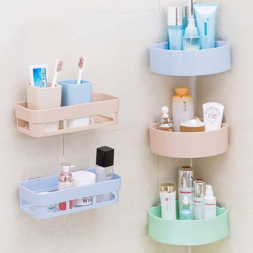 Rabbit Store Pack of 5 Wall Shelves Kitchen Bathroom Shelf Self-Adhesive Sticker Hooks Bathroom Storage Corner Triangle Shelves(2 Bathroom Shelves + 3 Corner Stand Mulricolour (B09DQ3XX9K) Amazon Price History, Amazon Price Tracker