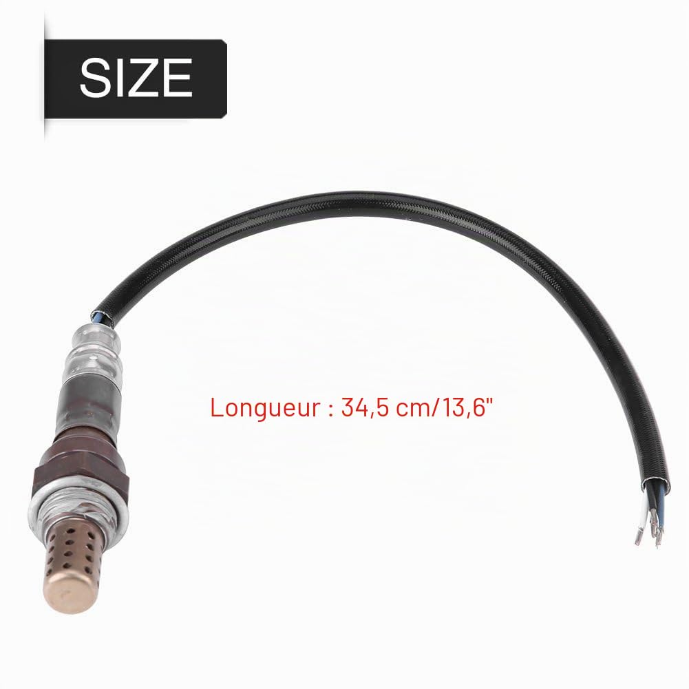 Aramox sonde à oxygène sonde lambda universelle, capteur d'oxygène lambda O2 à rapport de carburant universel SG450 à 4 fils pour véhicules 90-15