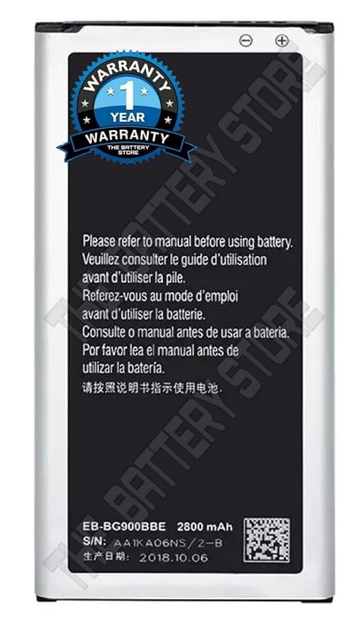 Image of THE BATTERY STORE Original EB-BG900BBE Battery for Samsung Galaxy S5 G900 G900S G900I G900F G900H Battery with 1 Year Warranty**** (Q141)