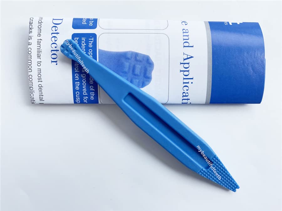 2Pcs/Lot Tooth Cleft Crack Detector Probe Fracture Locating Teeth Cracks Crown Bridge Seat Dental Denture Seating Blue Plastic