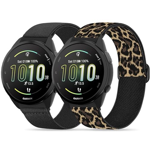 2 Pack correas de nylon para reloj 20mm compatibles Garmin miniatura 1