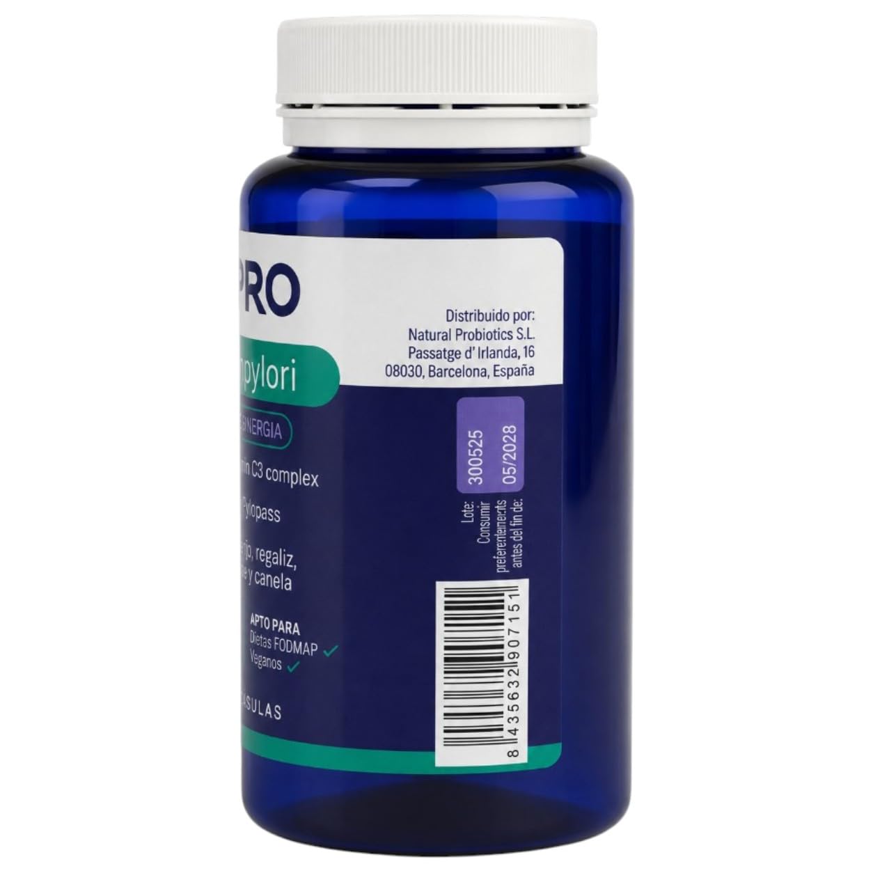 NPro SALUD INTESTINAL Cleanpylori 60 Cápsulas – Suplemento con Regaliz, Curcumina C3 Complex®, Té Verde, Pylopass™ y Ajenjo – Apoyo frente a H. pylori y Protección de Mucosa Gástrica