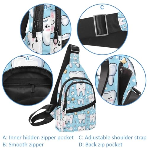 Bolsa de pecho de dientes con correa ajustable para hombro 2