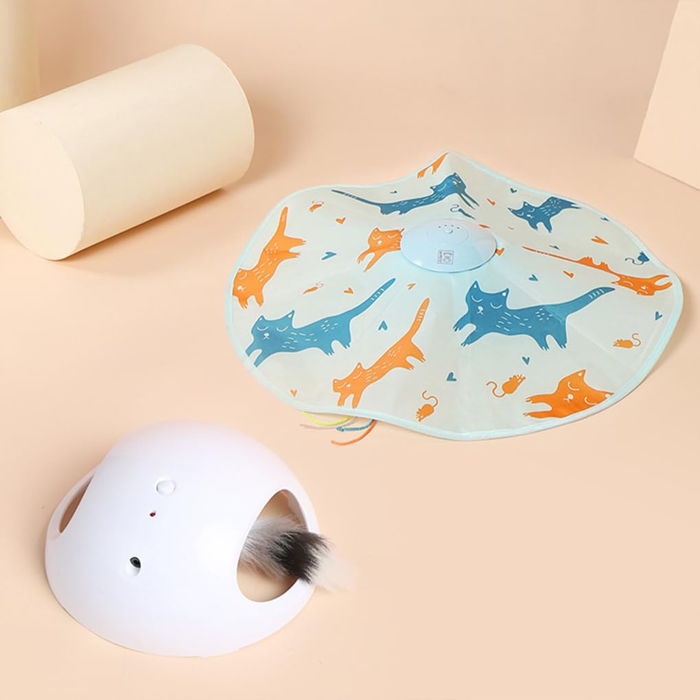 Jouet interactif pour Animaux de Compagnie pour Chat - Jouets pour Chats Confortables et Doux, sûrs et Non Toxiques, Bleu, Modèle de Charge