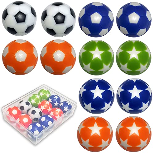 Joovon 1.42 Inch Foosball Table Balls 1.26 Inch Foosball Balls For Foosball Tabletop Game Foosball Ball Accessory Replacements Multicolor With The Plastic Box #TOP3