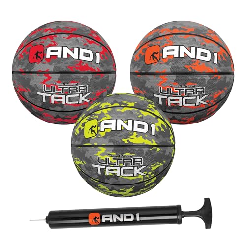 Image of AND1 Mini Basketball Pack Set for Kids (Deflated w /Pump Included): - 7-Inch Premium Youth Size Basketballs, Easy to Grip