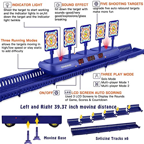 image for SWEMNED Running Shooting Targets for Nerf Gun Practice,Upgrade 5 Targe
