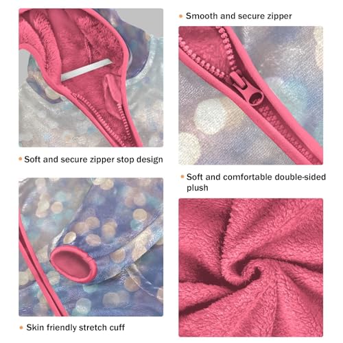 Gemstone Glitter Pink Purple Yellow White Boys Sherpa Jacket3