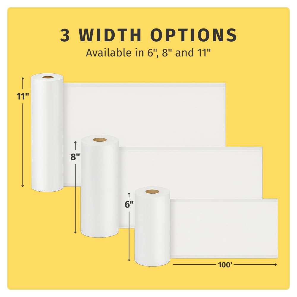 OutOfAir BULK - Rollos selladores al vacío de 8" x 25' - Estuche - 40 rollos