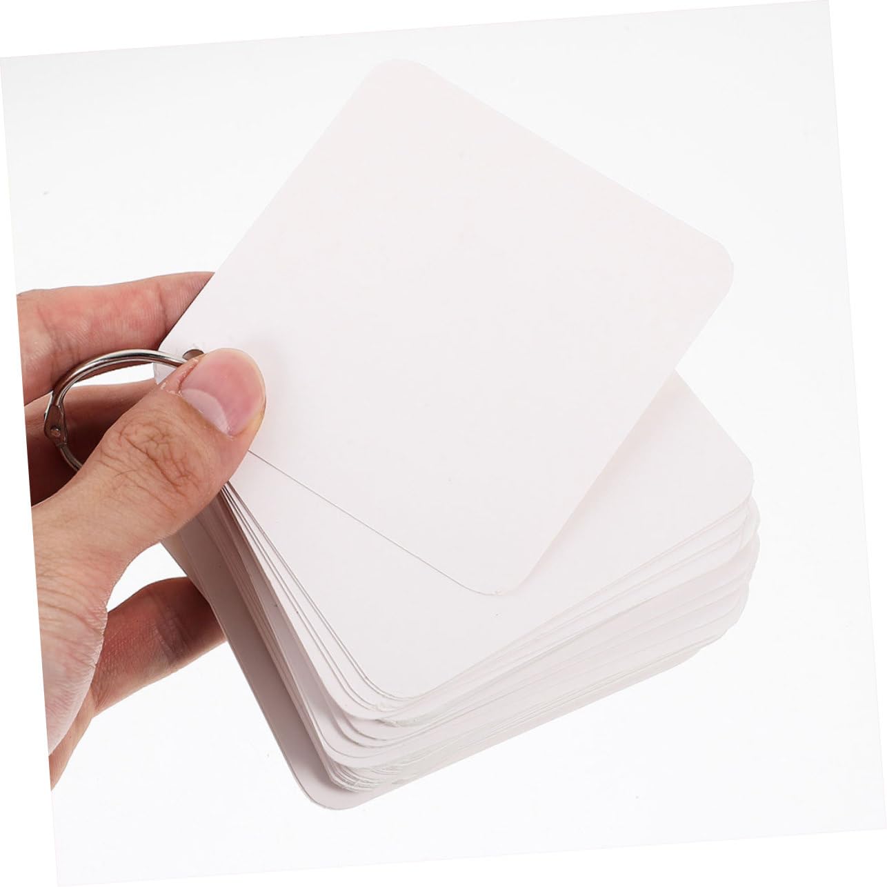 Leere Karteikarten mit Ringen, 300 Blatt aus Papier, Weiß