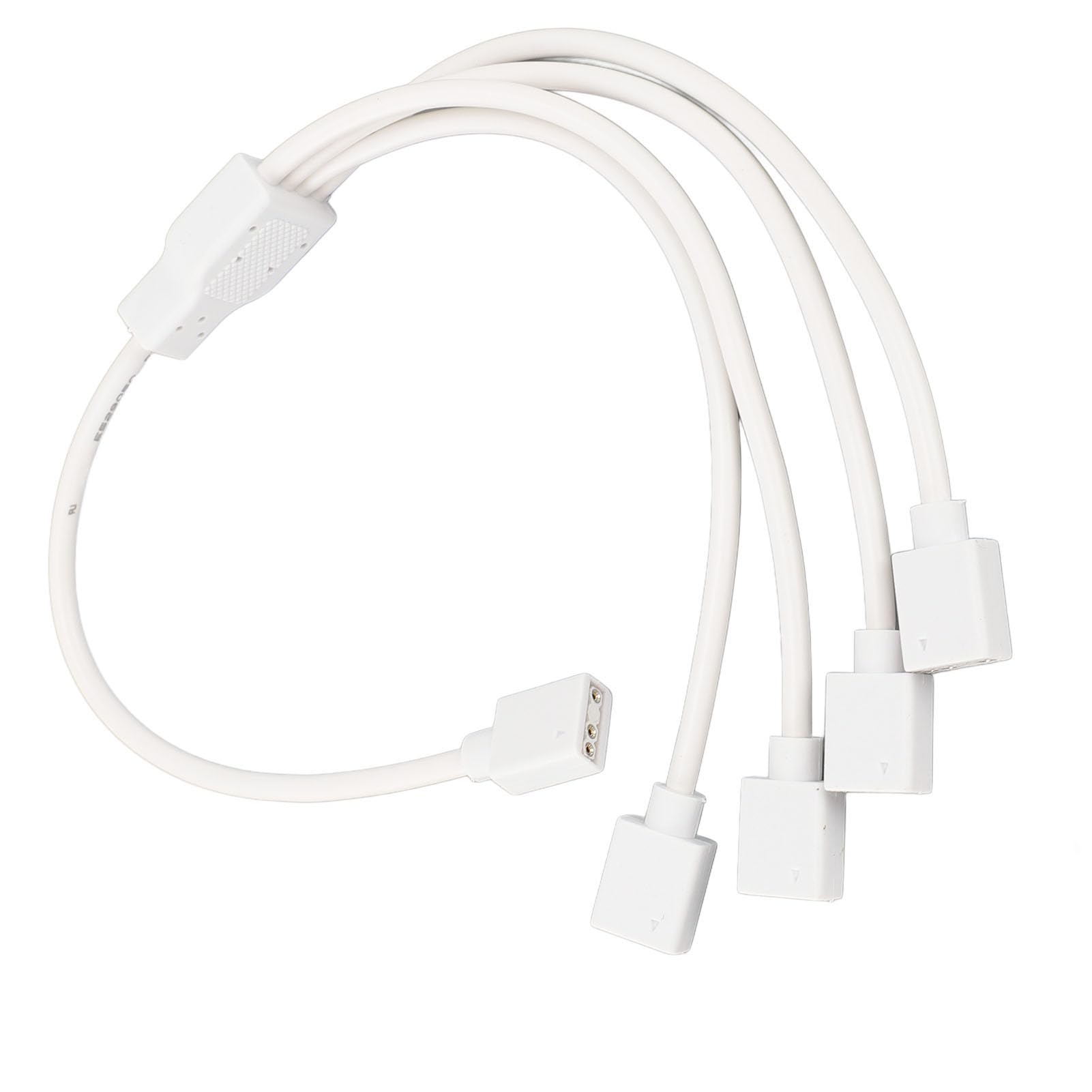 ARGB Splitter Cable, 1 To 4 Female To Female RGB Splitter Extension Cable for 5V ARGB Fan (White)