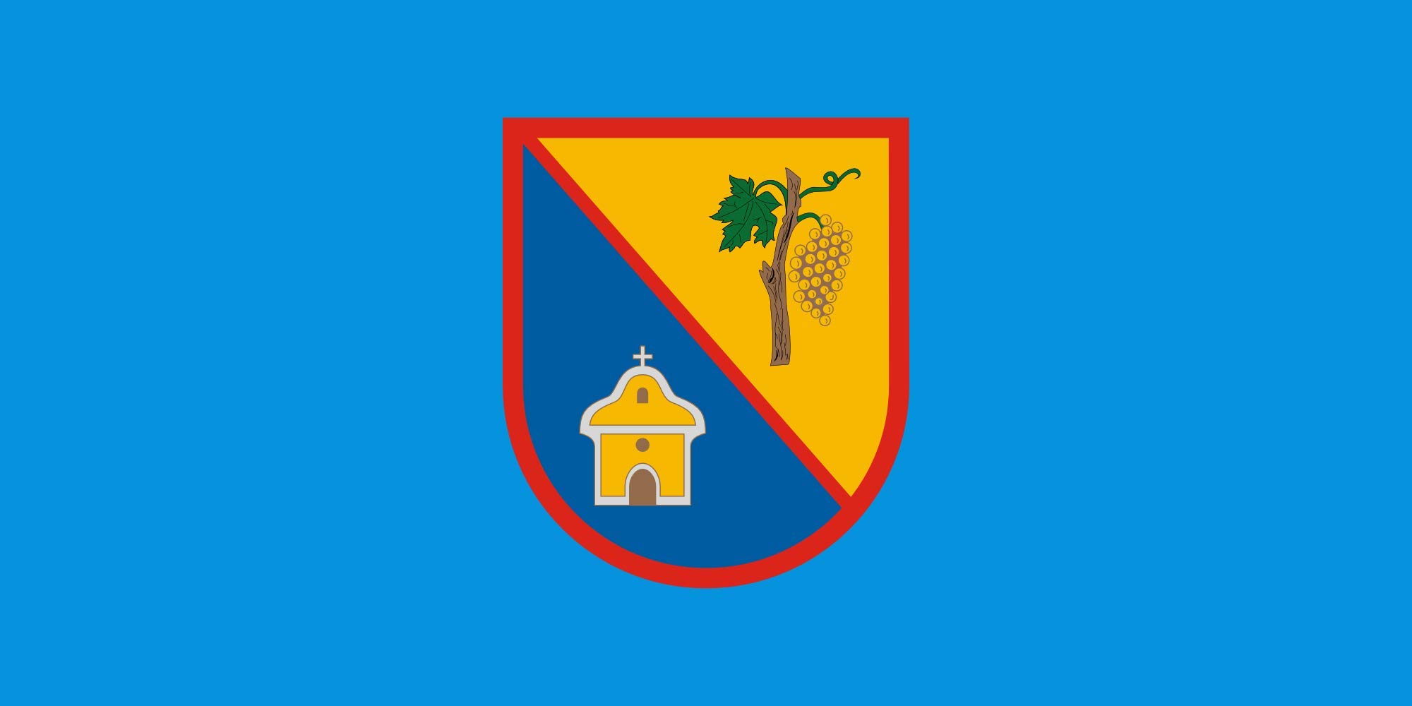 Drapeau paysage Diósd 1.35m² idéal pour pavoiser votre mairie ou jardin