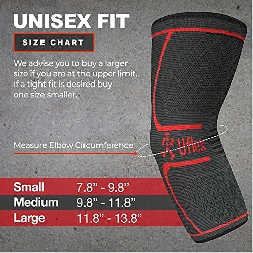 Miniatura 5 de UFlex Elbow Compression Sleeve for Women & Men- Brace for Injury Recovery, Tendonitis, Tennis Elbow, Bursitis, Weightlifting, Golf, Basketball-