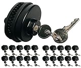 lockforall Gun Trigger Lock with Keys, Keyed Alike Universal Trigger Gun Locks Easy-Carry 1 Key Lock for BB Gun, Rifles, Shotgun, Handgun, Pistol(Black*20)