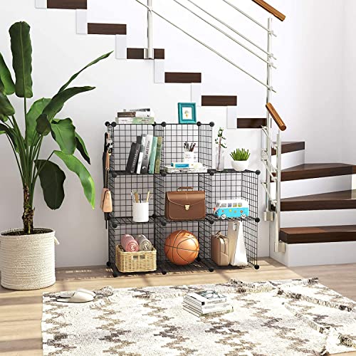 image for C&AHOME Wire Cube Storage, 8-Cube Organizer Metal C Grids Storage, Sto