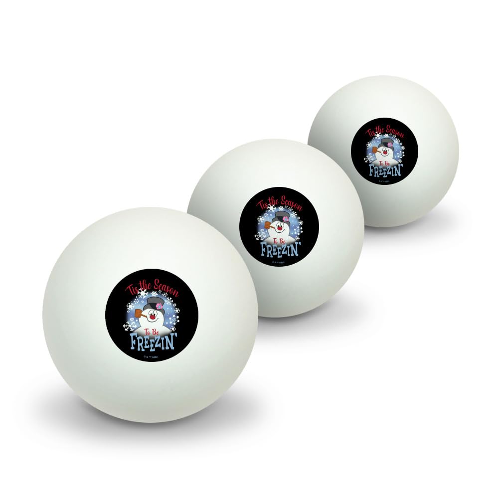Frosty Season for Freezin' Novelty Table Tennis Ping Pong Ball 3 Pack