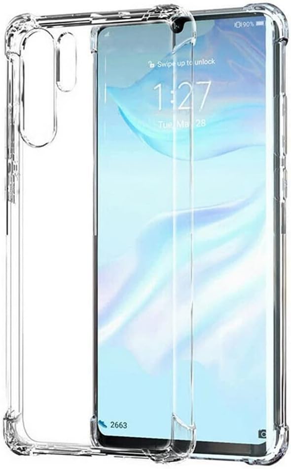 Compatible with Huawei P30 Pro Case Clear, Crystal Clear Soft TPU Shock Absorption Bumper Slim Thin Case -Clear