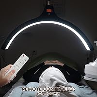 Vista 8 de Lámpara de pie LED de pestañas, lámpara de media luna para extensión de pestañas, iluminación para belleza, cuidado de la piel, pestañas, cejas