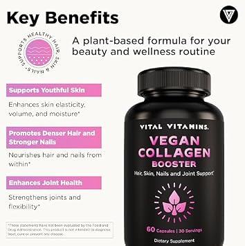 Vital Vitamins Vegan Collagen Booster + Chlorophyll Complex Capsules