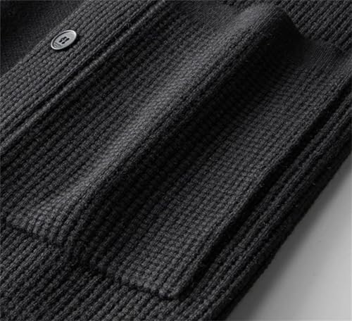 Men's V-Neck Single Breasted Knitted Cardigan with Pockets Loose Sweaters3