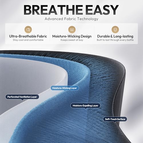Image of Dowinx Gaming Chair Fabric Big and Tall with Pocket Spring Cushion, Massage Game Chair Cloth with Headrest, Ergonomic Computer Chair with Footrest 350LBS