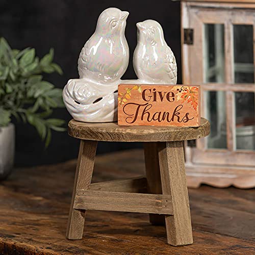 BELUAPI Wood Grain Plant Stand Flower Pot Holder,6in Decorative Round Wood Pedestal Stool Plant Pot Riser,Bonsai Rack for Indoor Outdoor Home Patio Decoration - Image 4