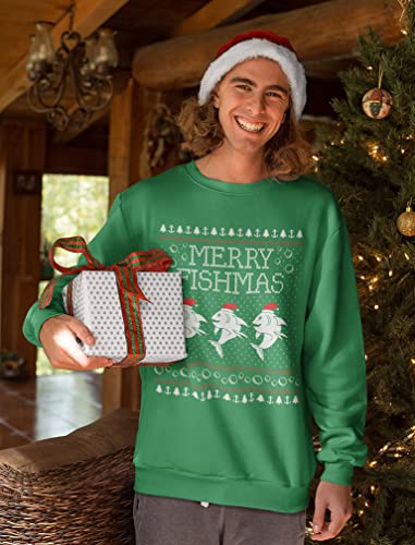 Tstars Merry Fishmas Sweatshirt Men Fishing Ugly Christmas Sweater Style Long Sleeve Medium3