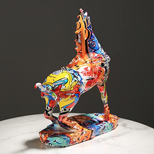 Sculpture de cheval en résine ZXQUEGF pour décoration de salon - 5