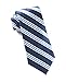 100% Woven Silk Navy Striped Tie