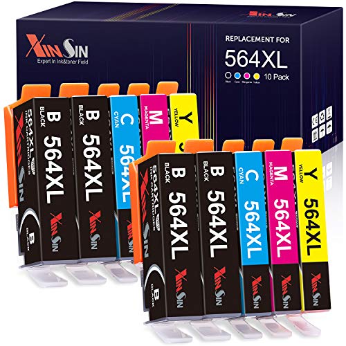 XINSIN Compatible Replacement for HP 564XL 564 XL Ink Cartridges Combo Pack for Photosmart 7520 6520 5520 7525 7510 5510 Deskjet 3520 Officejet 4620 Printer (4 Black, 2 Cyan, 2 Magenta, 2 Yellow)