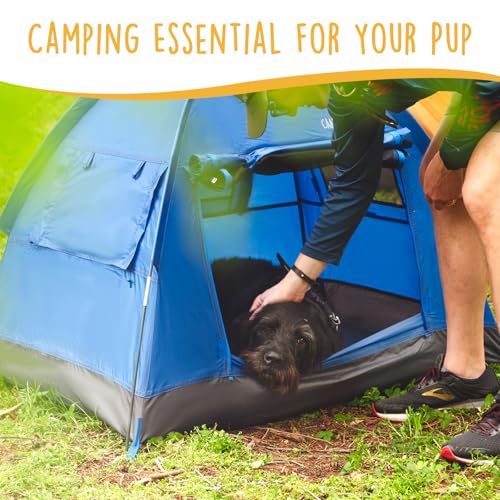 Luna Portable Dog Tent, Indoor/Outdoor Dog House for Camping, Waterproof Cat and Dog Tents with Zippered Door and Mesh Windows for Airflow and Ventilation for Beach, Backyard - Image 3