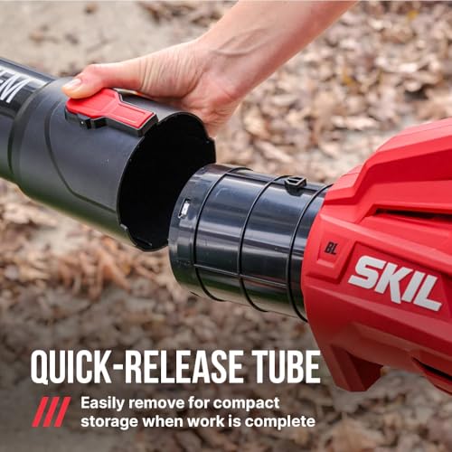 Image of SKIL PWR CORE 40 Brushless 40V 530 CFM Cordless Leaf Blower Kit, Variable Speed with Power Boost, Includes 2.5Ah Battery and Auto PWR Jump Charger- BL4713C-11