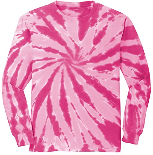 Tee-shirts colorés à manches longues tie-dye coton coupe ample