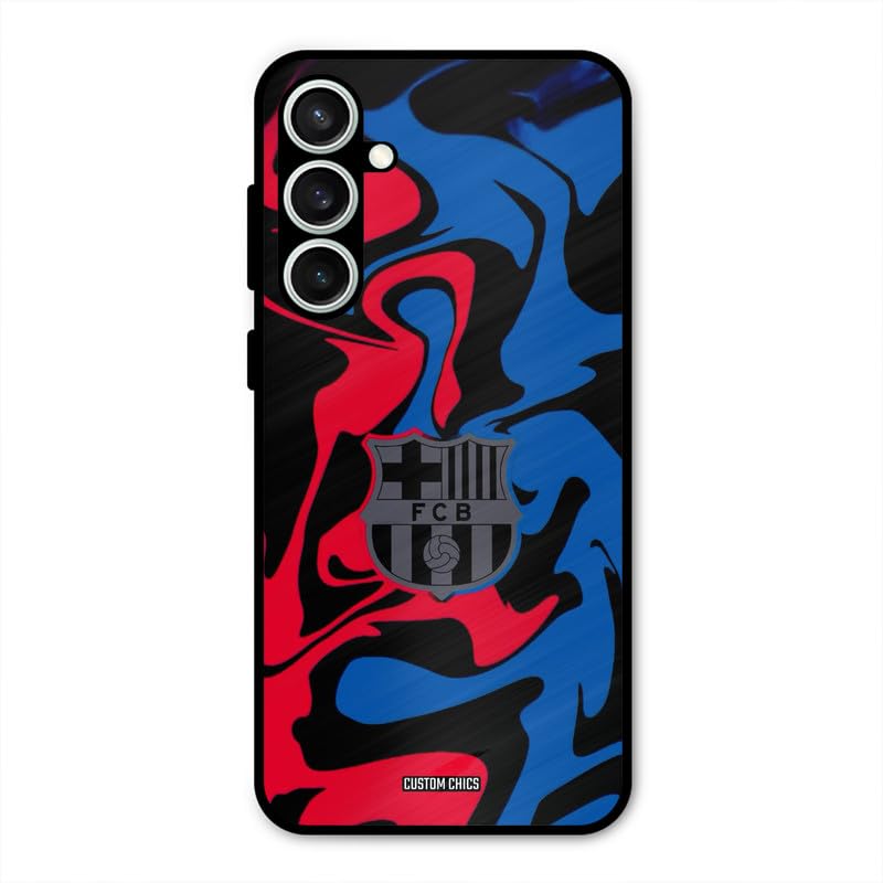 Image of PrintShield FC Barcelona Comic Back Cover for Samsung Galaxy S23 FE, Shockproof Printed Phone Case with Soft TPU Sides & Anti-Slip Grip