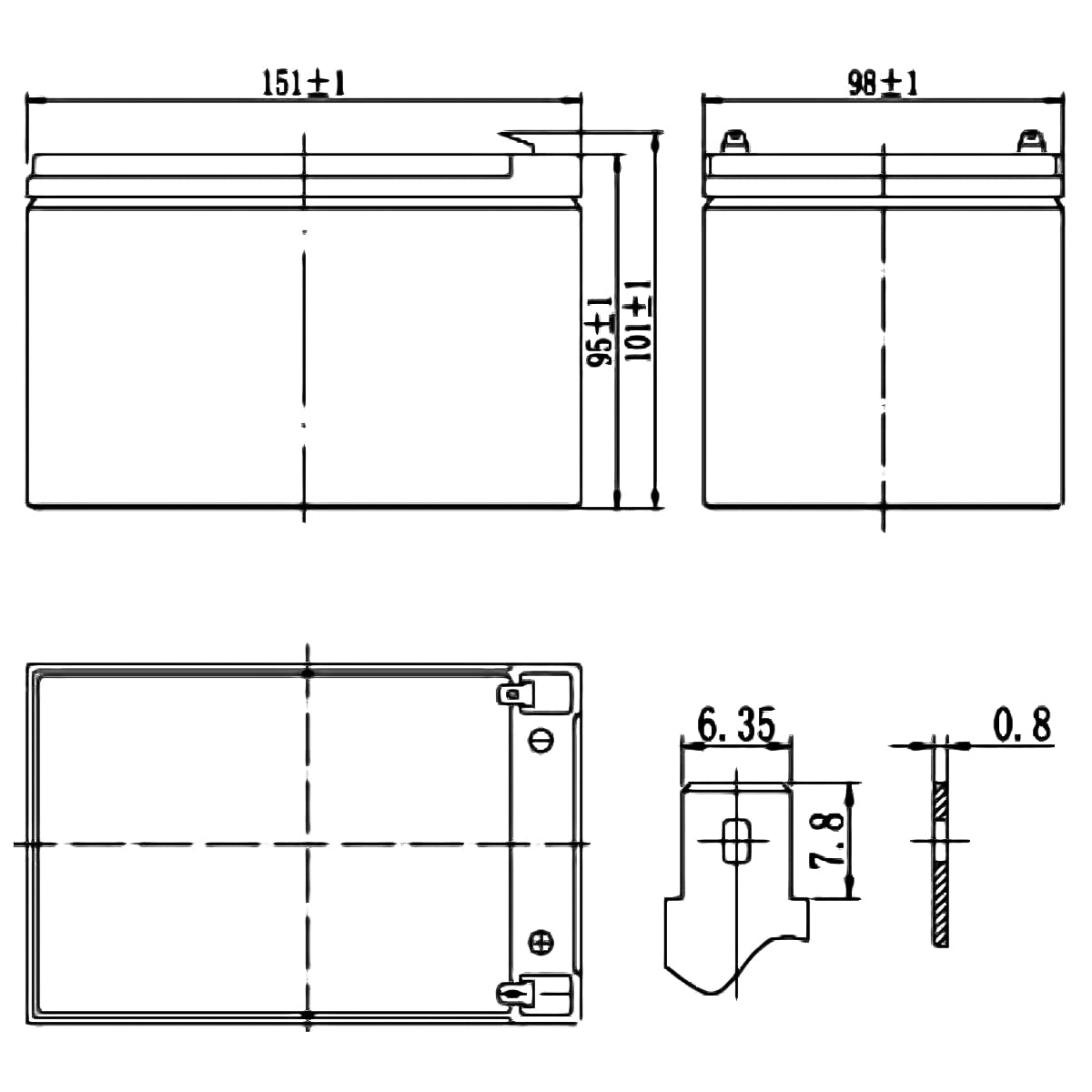SKB Batteria al Piombo Ricaricabile Gruppi ups 12V 12Ah Alta RESA