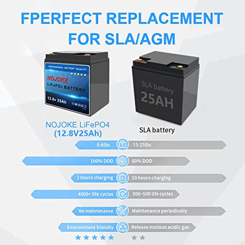 12V Lithium Battery 25Ah Lifepo4 Battery, Built-In Bms, 4000+ Deep Cycle Battery, 10 Year Lifetime, 12V Rechargeable Battery For Marine, Trolling Motor, Rv, Solar, Emergency Light (25Ah) #TOP3
