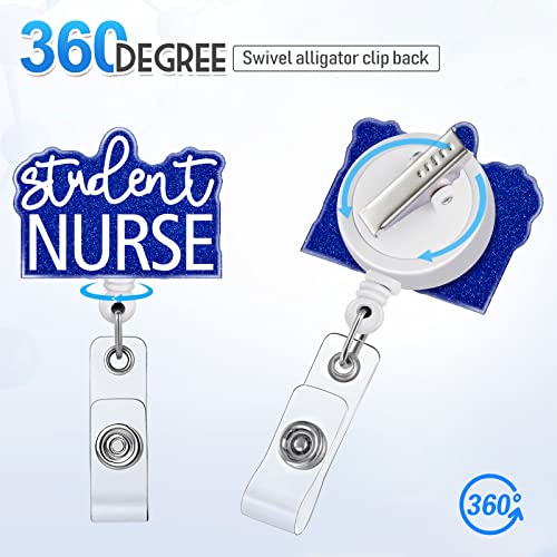 Porta-crachá retrátil com clipe de identificação para enfermeira, cartão de identificação de enferma