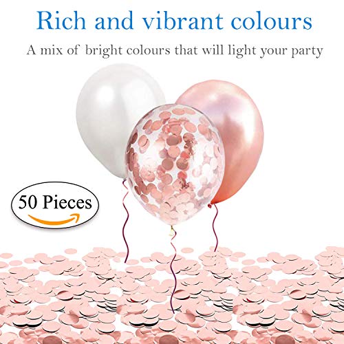 50 Rosegold Ballonnen Confetti Rose Gold - Image 3