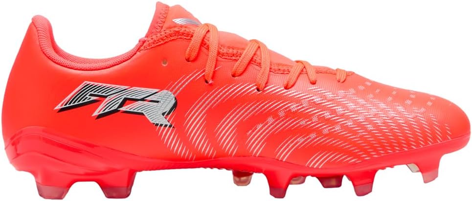 Puma Women's Future 9 Play Fg/Ag WN's Soccer Shoe, Glowing Red Puma White Puma Black Puma Silver, 11 US