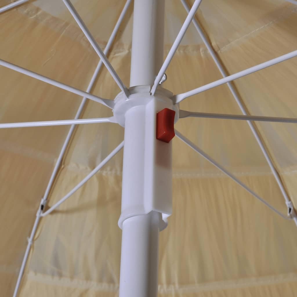 Ombrellone da spiaggia in stile hawaiano, inclinabile, con telaio in acciaio e rivestimento in poliestere, resistente alle intemperie, 1,8 m di diametro, antivento, per spiaggia, giardino