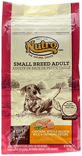 The Nutro Company Small Breed Adult Dog Food with Chicken, Whole Brown Rice and Oatmeal Formula, 4-Pound