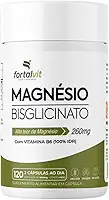 Magnésio Bisglicinato Longa Duração: 2 Meses de Uso, 260mg Magnésio + Vitamina B6, 120 Cápsulas, Fortalvit